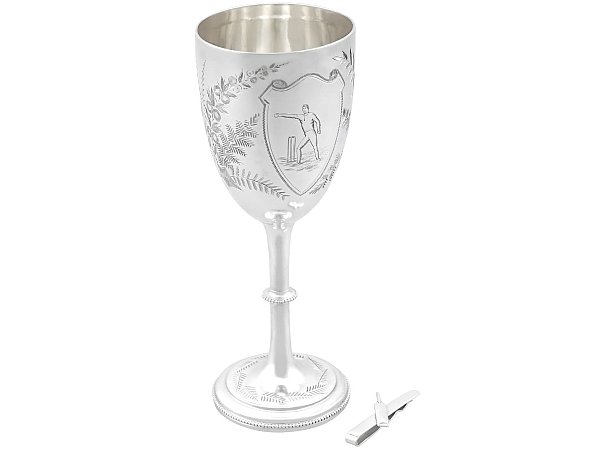 Victorian Silver Wine Goblet