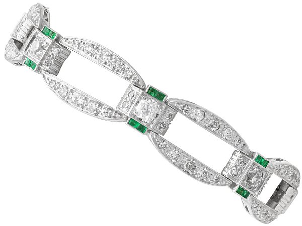 Edwardian Emerald and Diamond Bracelet for Sale