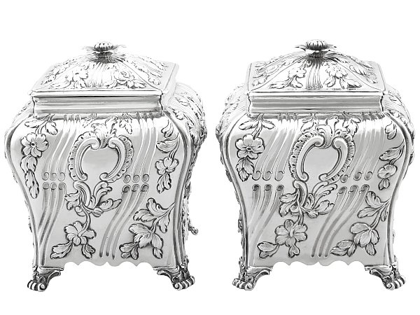 Pierre Gillois Silver Tea Caddies