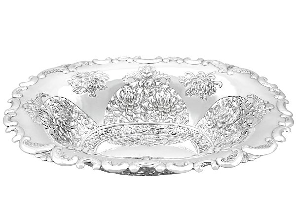 Chinese Silver Fruit Dish