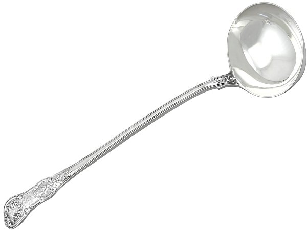 Queens Pattern Soup Ladle in Sterling Silver
