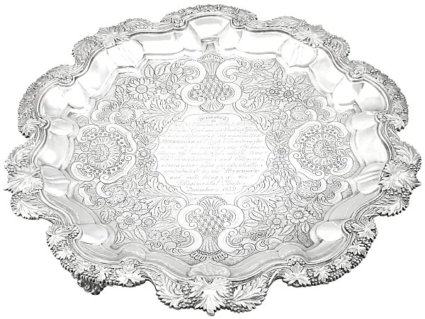 Boxed Indian Silver Salver