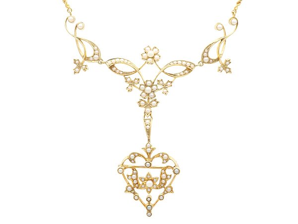 Victorian Seed Pearl Necklace for Sale