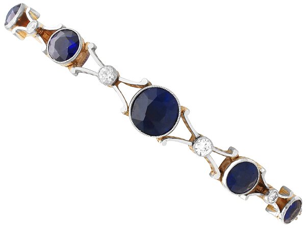 Edwardian Sapphire and Diamond Bracelet