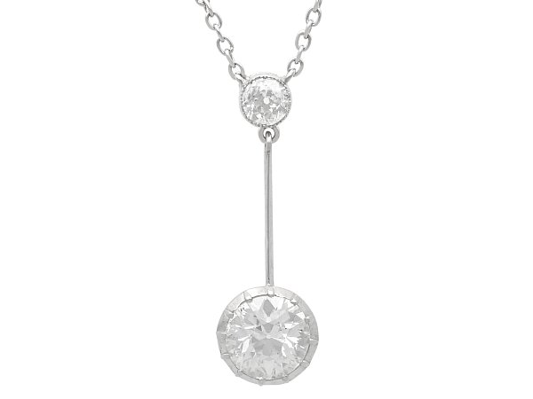 1.28 Carat Diamond Drop Necklace - Boxed