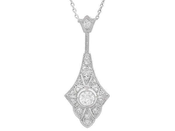 Art Deco Old European Cut Diamond Pendant