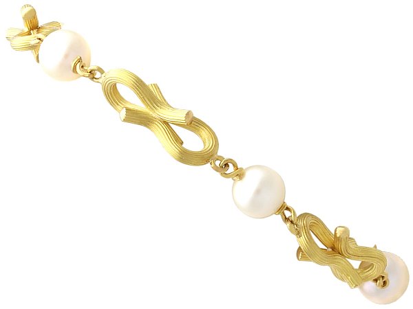 Vintage Gold and Pearl Bracelet UK
