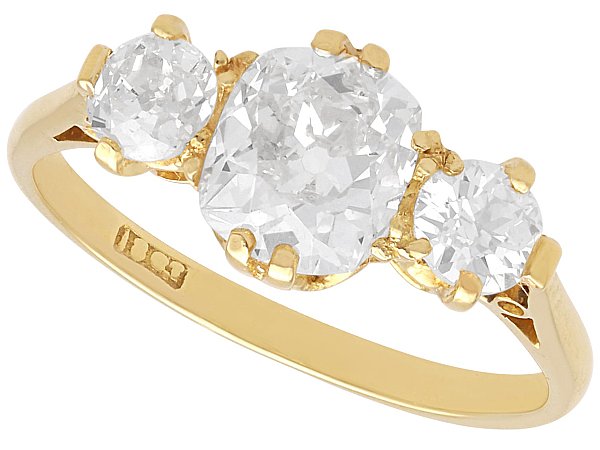 1900s Diamond Trilogy Ring in Gold