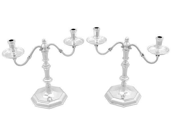 Small Vintage Silver Candelabra