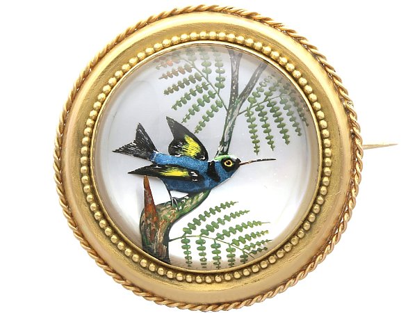 Essex Crystal and Gold Bird Brooch Boxed