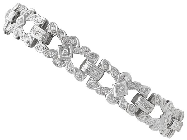 Womens Platinum and Diamond Bracelet for Sale