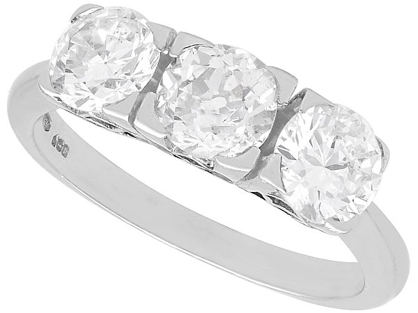 Platinum Diamond Trilogy Ring 