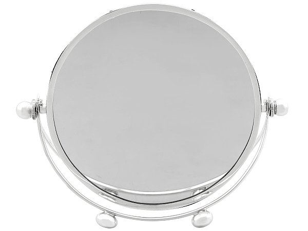 Antique Sterling Silver Shaving Mirror