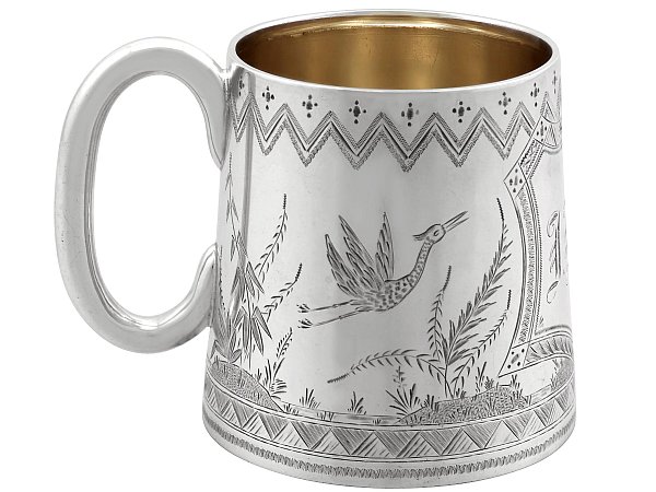 19th Century Sterling Silver Christening Mug