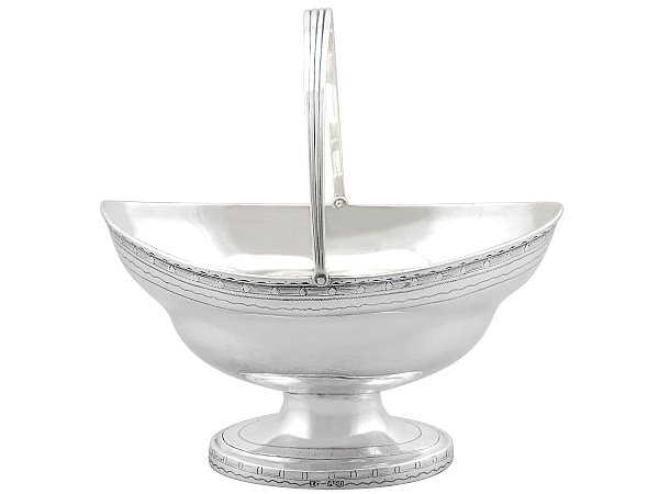18th Century Silver Sugar Basket