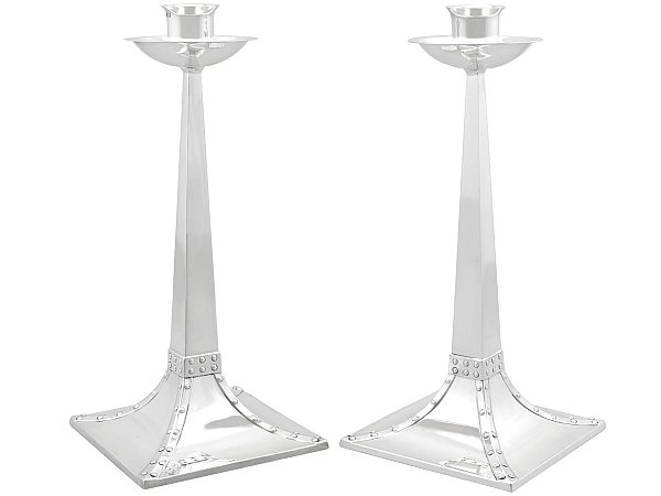 Sheffield Sterling Silver Candlesticks