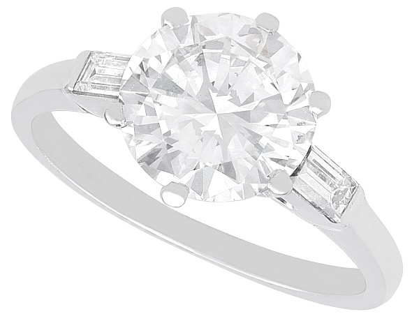 1930s Diamond Solitaire Engagement Ring in Platinum