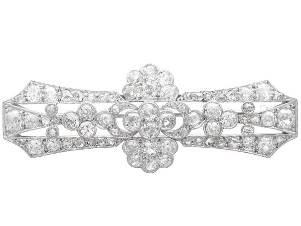 1930s Platinum Diamond Brooch