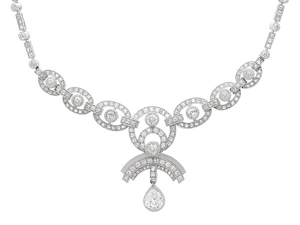 Edwardian Diamond Necklace in Platinum