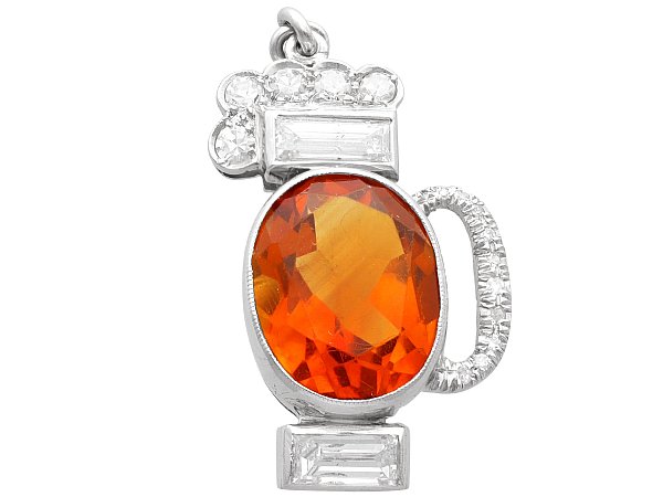 Citrine and Diamond Charm as Beer Stein
