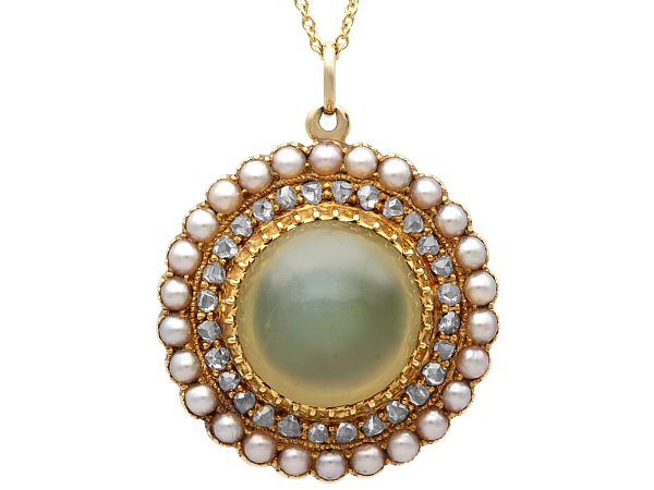 Yellow Gold Cat's Eye Chrysoberyl Pendant