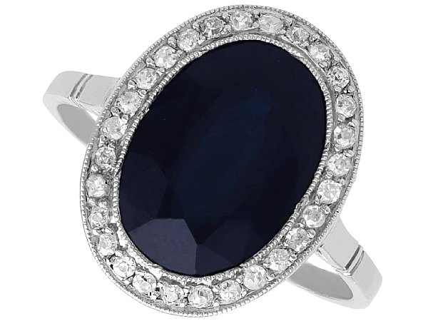 Oval Sapphire and Diamond Ring