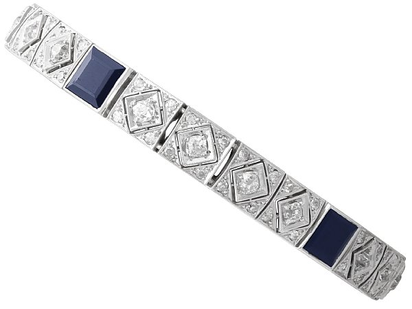 1920s Sapphire Bracelet with Diamonds