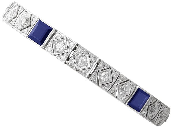 1920s Sapphire Bracelet with Diamonds