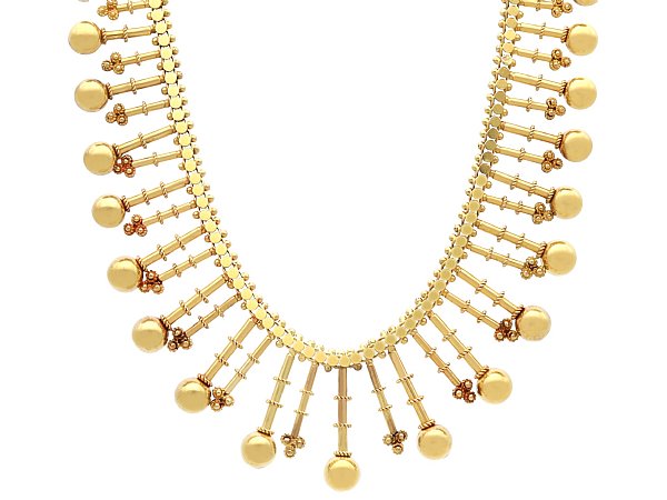 Victorian 18ct Gold Fringe Necklace for Sale