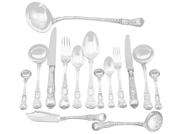 Coburg Pattern Silver Canteen of Flatware