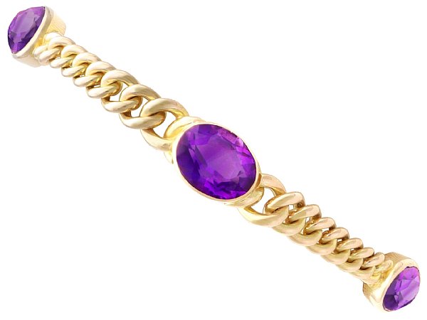 Victorian Amethyst Bracelet in Yellow Gold
