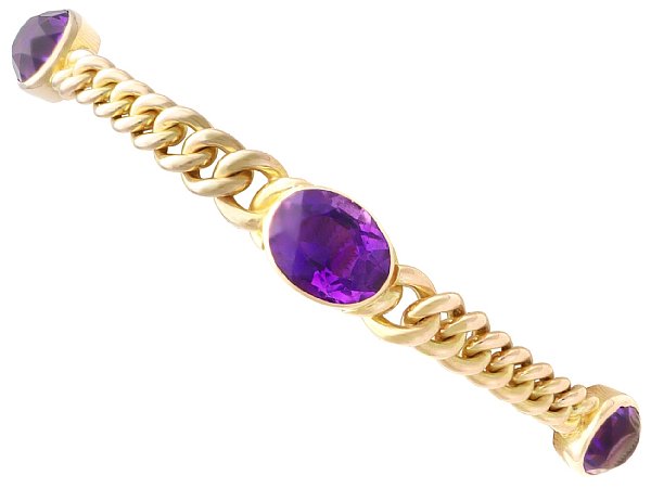 Victorian Amethyst Bracelet in Yellow Gold