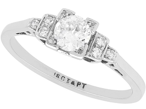 Old European Cut Art Deco Solitaire Ring