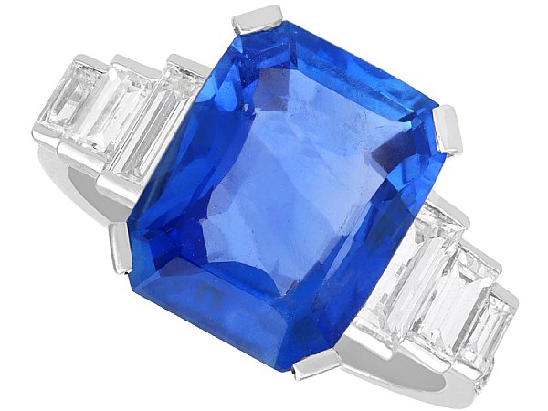 8 Carat Sapphire Engagement Ring in Platinum