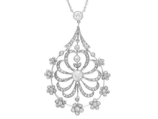 Elegant Circular Floral Diamond Pendant