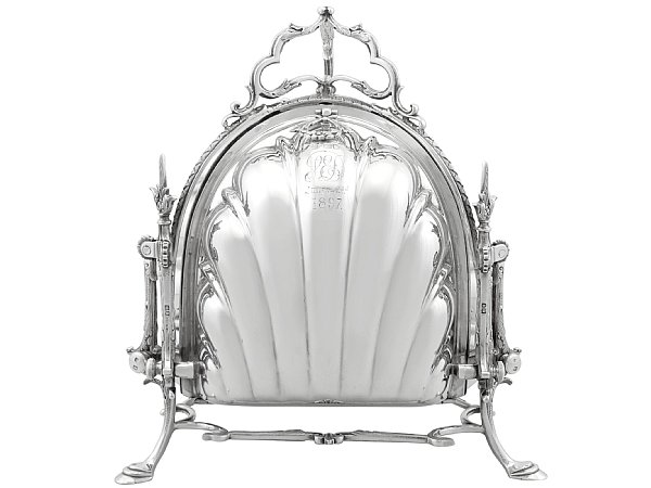 Victorian Folding Silver Biscuit Box