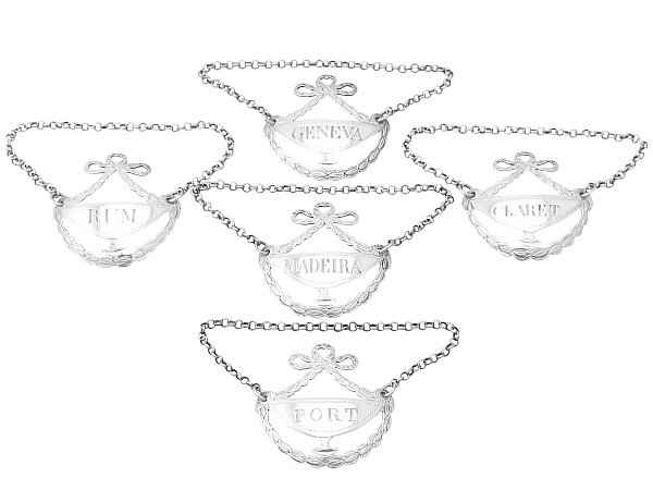silver wine labels