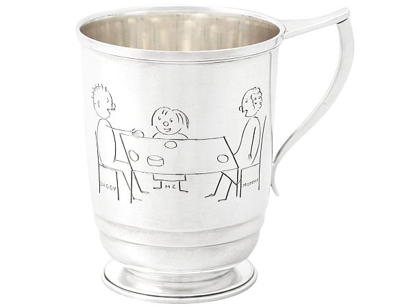 Silver Christening Mug by Roberts & Belk