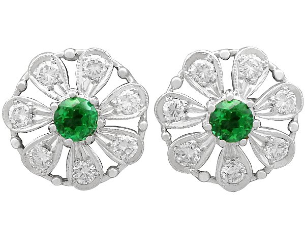 Tourmaline and Diamond Earrings