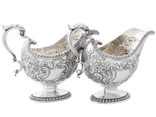 Georgian silver sauceboats