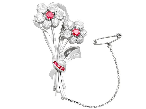 Vintage Ruby Brooch