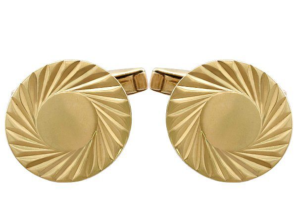 Men's Vintage Gold Cufflinks