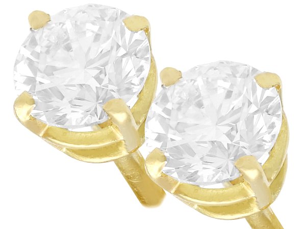 Diamond Stud Earrings 18ct Yellow Gold