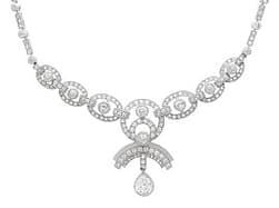 7.63ct Diamond and Platinum Necklace - Art Deco - Antique Circa 1915