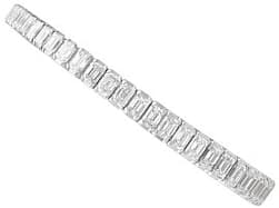 Antique 14.05ct Emerald Cut Diamond and Platinum Bracelet 