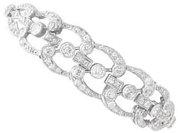 3.92ct Diamond and Platinum Bracelet - Art Deco - Antique Circa 1930