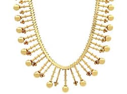 18ct Yellow Gold Fringe Necklace - Antique Victorian