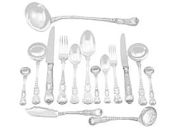 Sterling Silver Canteen of Cutlery for Thirty Persons - Antique