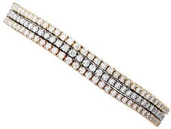 6ct Diamond and 18ct Tri-Colour Gold Bracelet - Contemporary Circa 2000