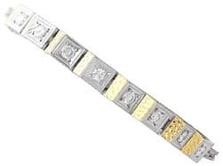 0.80ct Diamond and 18ct Gold Bracelet - Antique Circa 1925